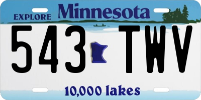 MN license plate 543TWV