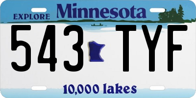 MN license plate 543TYF