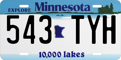 MN license plate 543TYH