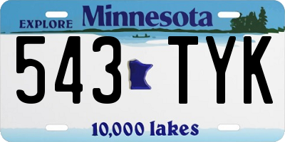 MN license plate 543TYK