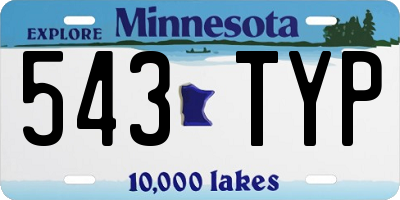 MN license plate 543TYP