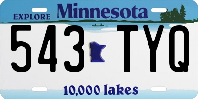 MN license plate 543TYQ