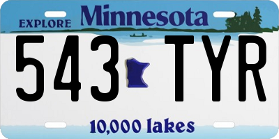 MN license plate 543TYR