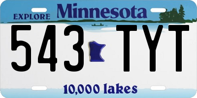 MN license plate 543TYT