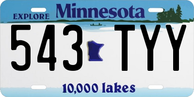 MN license plate 543TYY