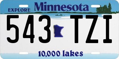 MN license plate 543TZI