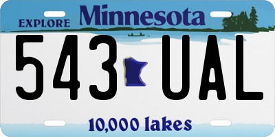 MN license plate 543UAL
