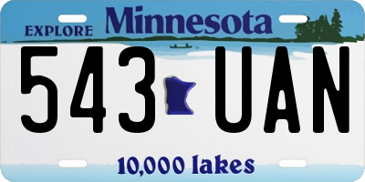 MN license plate 543UAN