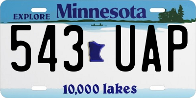 MN license plate 543UAP