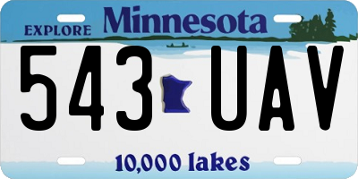 MN license plate 543UAV