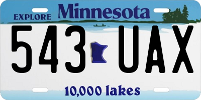 MN license plate 543UAX