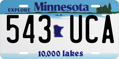 MN license plate 543UCA