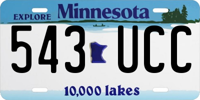 MN license plate 543UCC
