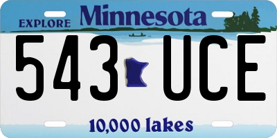 MN license plate 543UCE