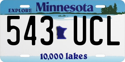 MN license plate 543UCL