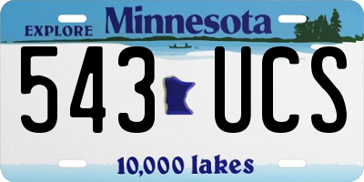 MN license plate 543UCS