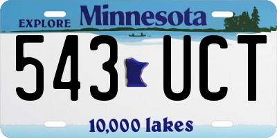 MN license plate 543UCT