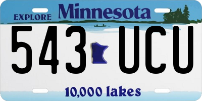 MN license plate 543UCU