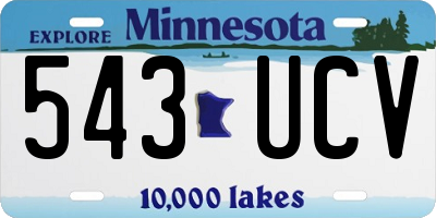 MN license plate 543UCV