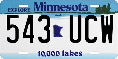 MN license plate 543UCW