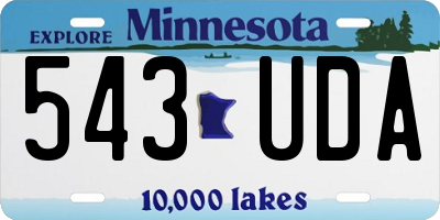 MN license plate 543UDA