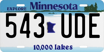 MN license plate 543UDE