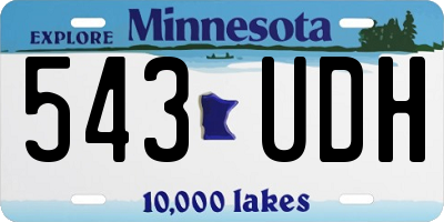 MN license plate 543UDH