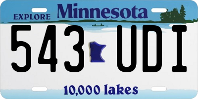 MN license plate 543UDI