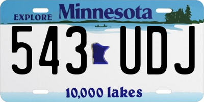 MN license plate 543UDJ