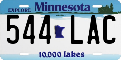 MN license plate 544LAC