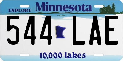 MN license plate 544LAE