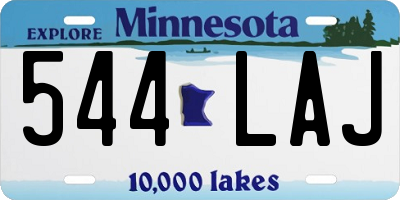 MN license plate 544LAJ