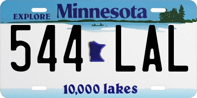 MN license plate 544LAL