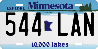 MN license plate 544LAN