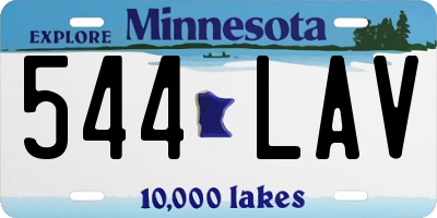 MN license plate 544LAV