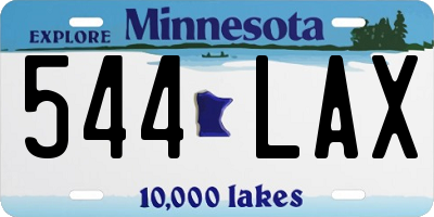 MN license plate 544LAX