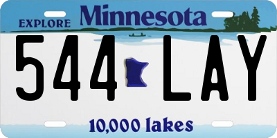 MN license plate 544LAY