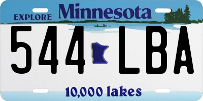MN license plate 544LBA