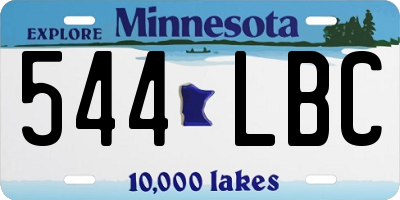 MN license plate 544LBC