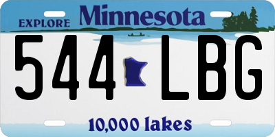 MN license plate 544LBG