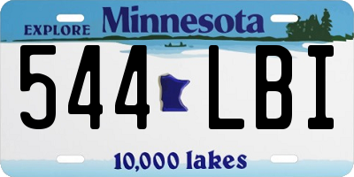 MN license plate 544LBI