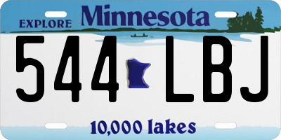 MN license plate 544LBJ