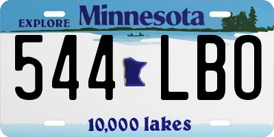 MN license plate 544LBO