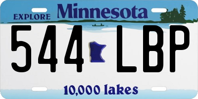 MN license plate 544LBP