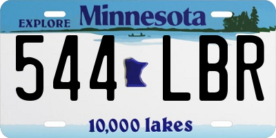 MN license plate 544LBR