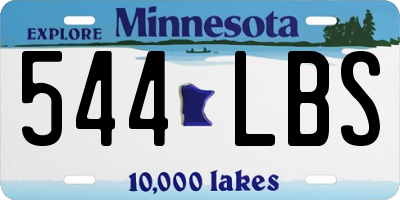 MN license plate 544LBS