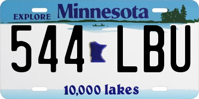 MN license plate 544LBU