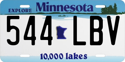 MN license plate 544LBV