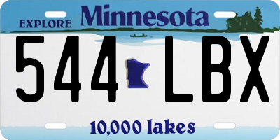MN license plate 544LBX