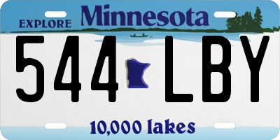 MN license plate 544LBY